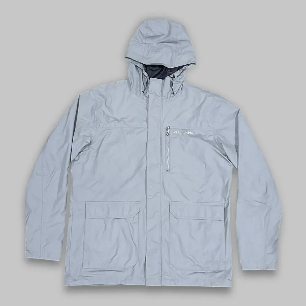 Columbia Men’s Waterproof Hooded Jacket Gray - Size L